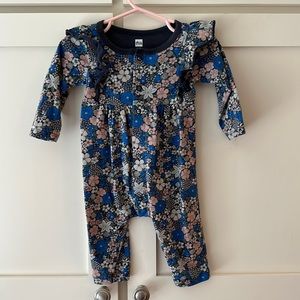 Tea baby floral one piece cotton romper